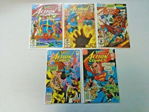 Superman Action Comics Lot From #525-549 11 Different Average 8.0 VF (1981-1983)