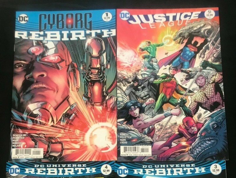 DC REBIRTH 4PC LOT (VF) CYBORG #1!! TITANS!! 2016