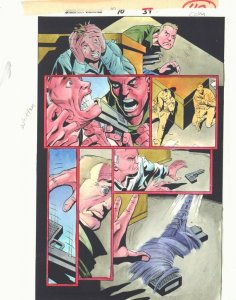 Spider-Man Unlimited #10 p.39 Color Guide Art - Webbing up Gun - by John Kalisz
