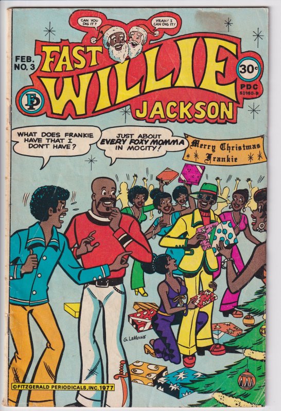 FAST WILLIE JACKSON #3 (Feb 1977) VG 4.0 off white to white.