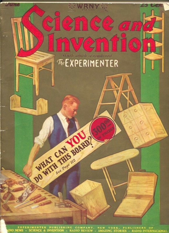 Science and Invention 6/1926-Gernsback-sci-fi pulp thrills-Ray Cummings-moon ...