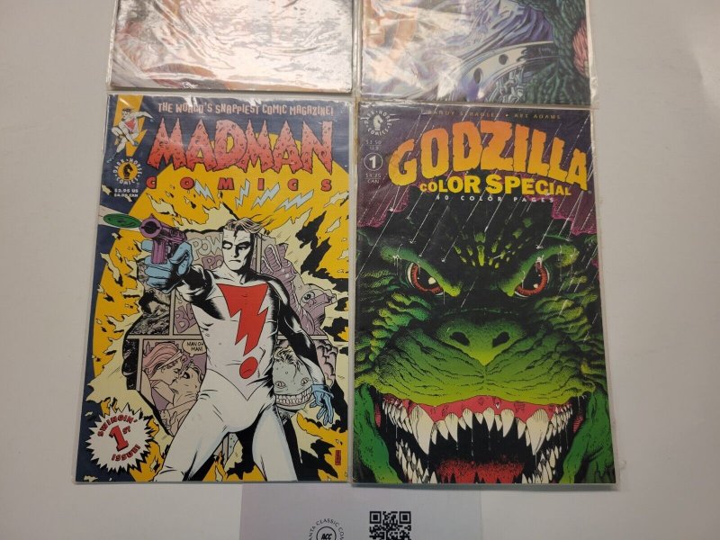 4 Dark Horse Comics #3 Hard Looks + #2 Babe + #1 Godzilla + #1 Madman 46 LP4