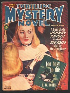 Thrilling Mystery Novel-Summer 1946-moody Rudolph Belarski cover-Pulp crime &...