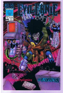EVIL ERNIE RESURRECTION #1, NM-, Signed by Steven Hughes, more EE in store