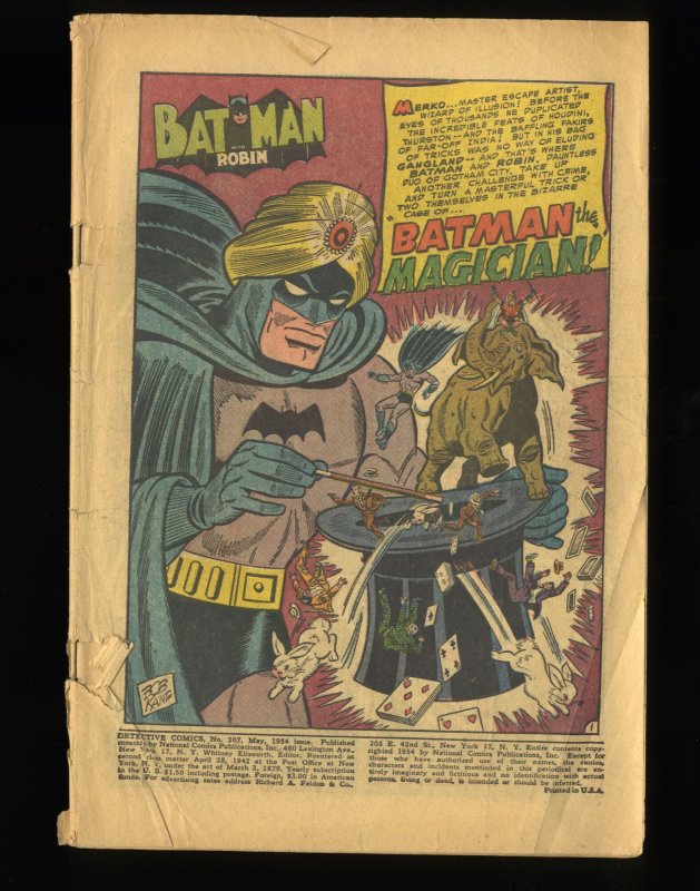 Detective Comics (1937) #207 Coverless Complete!