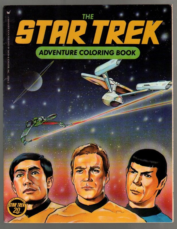 Star Trek Adventure Coloring Book #63244-2-1986-Spock-Kirk-games-puzzles-VF 