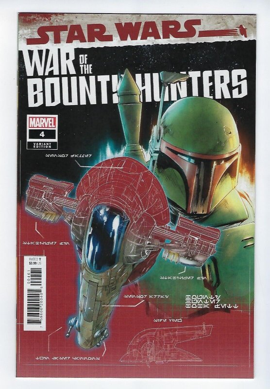 Star Wars: War of the Bounty Hunters #4 (2021) Paolo Blueprint Variant NM-