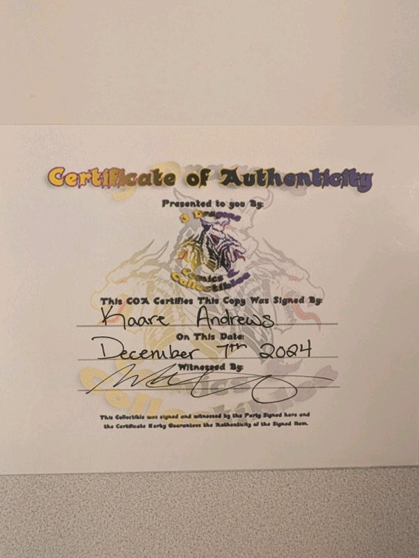 SPIDER-MAN REIGN 2 #1 SIGNED KAARE ANDREWS SDCC 2024 EXCLUSIVE LTD W/COA + CARD!