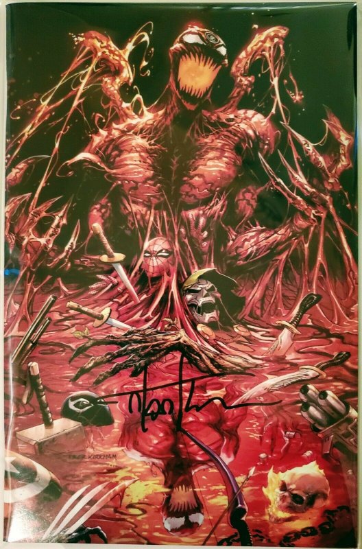 ABSOLUTE CARNAGE #1 & ABSOLUTE CARNAGE VS. DEADPOOL SIGNED BY TYLER KIRKHAM wCOA