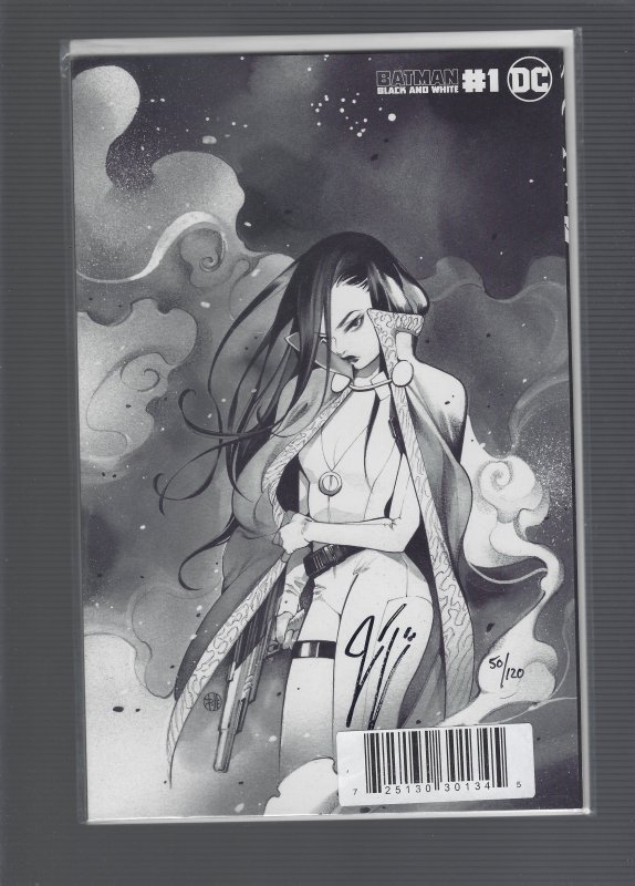 Batman Black And White Momoko Variant 50/120 signed by james tynion