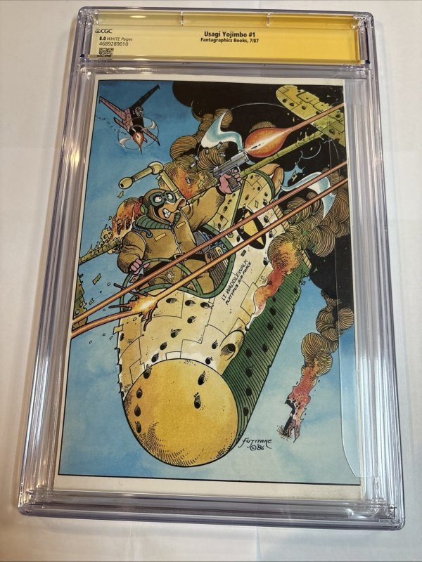 Usagi Yojimbo (1987) # 1 (CGC 8.0 SS WP) Signed & Sketch Stan Sakai !
