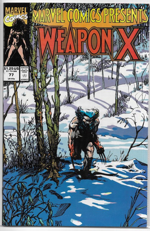 Marvel Comics Presents   vol. 1   # 77 FN/VF Weapon X/Shanna/Sub-Mariner