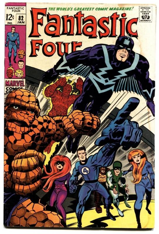 FANTASTIC FOUR #82-Black Bolt Inhumans cover-MARVEL 12 CENT VG-