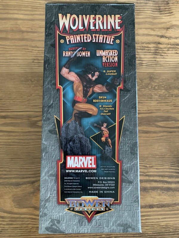 Bowen Designs Wolverine Action Statue Unmasked 906/1000 Marvel NIB New in Box