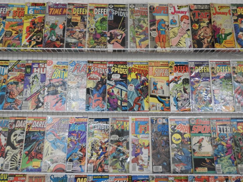Huge Lot 140+ Silver Bronze Age Comics W/ Spider-man, Daredevil, Hulk+ See Descp