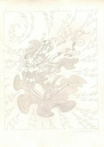 Great Storm in Action All Pencil Commission - Signed art by Dave Gutierrez
