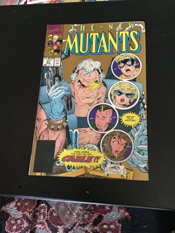 The New Mutants #87 (1990) Rare gold 2nd print! 1st Cable! High-grade! NM- Wow!