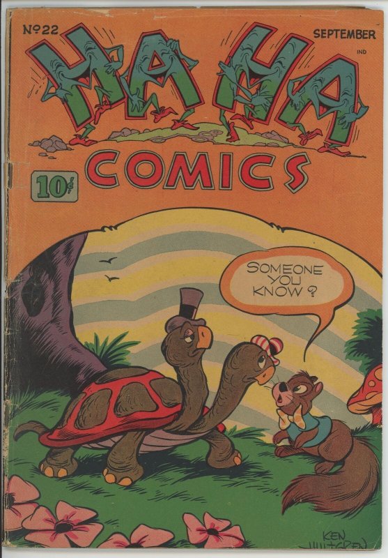 Ha Ha Comics #22 (1943) - 2.5 GD+ *Pee Wee/Throckmorton* Funny Animal