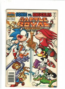 Sonic vs. Knuckles #1 FN- 5.5 Newsstand Variant Archie Comics 1997
