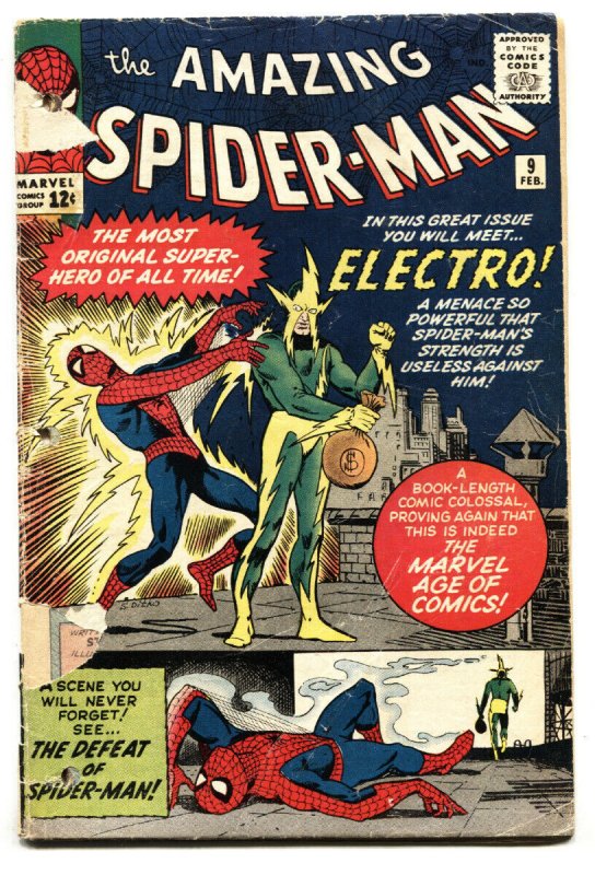 Amazing Spider-Man #9 First Electro 1964 Marvel Silver Age comic book FR