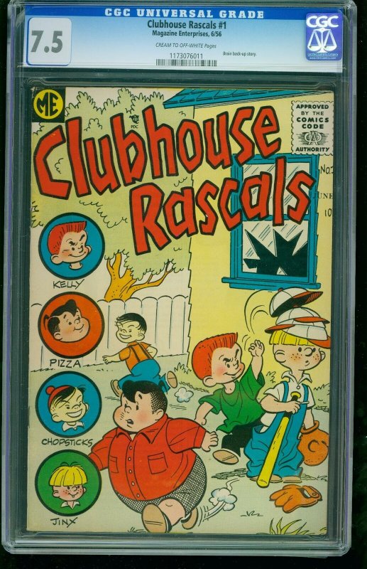 Clubhouse Rascals #1 1956 -CGC 7.5 Southern States - 1173076011