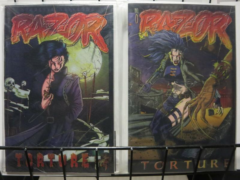 RAZOR TORTURE (1995 LONDON NIGHT) 0-0A  set of both!