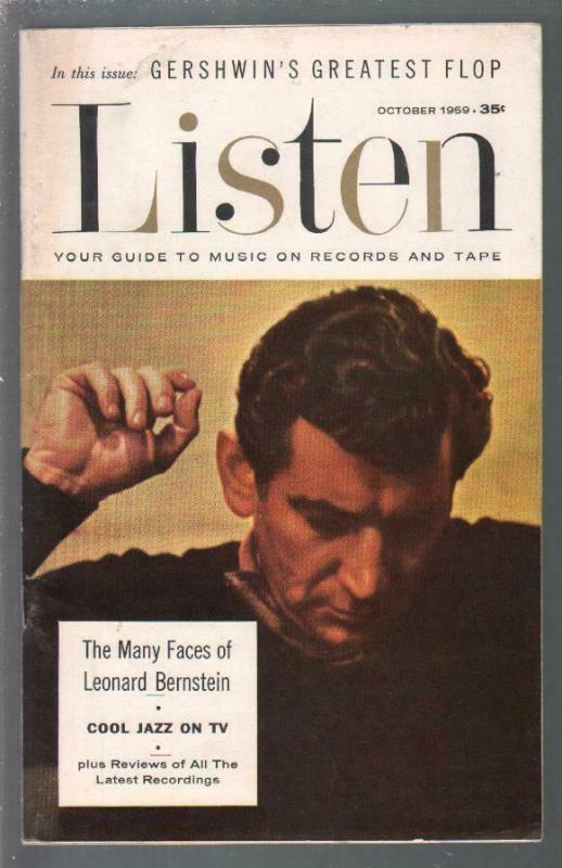 Listen #1 10/1959-1st issue-Leonard bernstein-TV jazz themes-VF