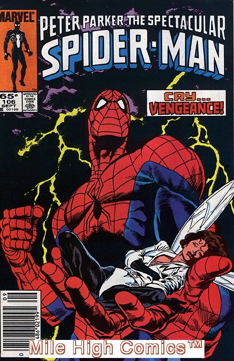 PETER PARKER (1976 Series)  (SPECTACULAR SPIDER-MAN) #106 NEWSSTAND Very Fine