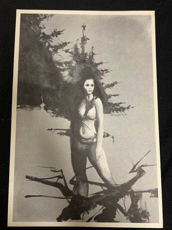 Jeff Jpnes Original Female Warrior Print 14x21 --1970