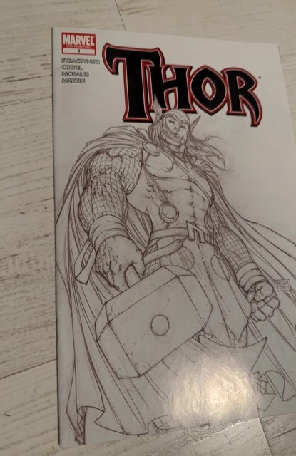 Thor #1 Third Print Cover (2007) sketch variant