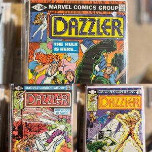 Lot of 3 Dazzler #6, 7, & 14 (1981 Marvel) Hulk & She-Hulk