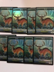 8 BEAST // HUMAN SOLDIER (Token ) 010 : Magic the Gathering MTG card; IKORIA, NM