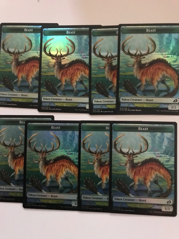 8 BEAST // HUMAN SOLDIER (Token ) 010 : Magic the Gathering MTG card; IKORIA, NM