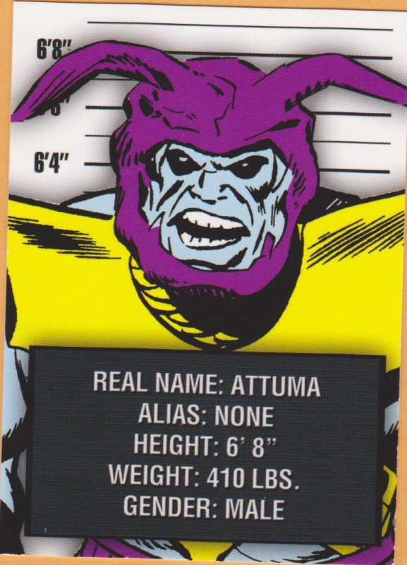 2015 Avengers Silver Age Trading Cards-Classic Villains #CV7 Attuma