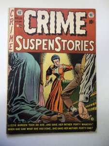 Crime SuspenStories #13 (1952) VG Condition cover detached at 1 staple