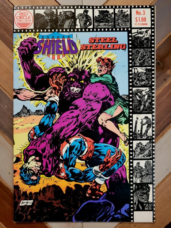 Shield: Steel Sterling #3 Red Circle 1983 vs. SOULLESS SAMURAI! A.Nino, A.Weiss