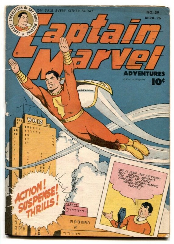 Captain Marvel Adventures #59 1946- Fawcett Golden Age- VG/F