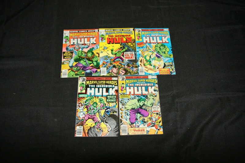 MARVEL SUPER HEROES FEATURING THE HULK LOT OF 11 COMICS   F - VF