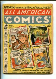 ALL AMERICAN #2-1939-DC-HOP HARRIGAN-SCRIBBLY-PRE SUPER HERO DC-fr