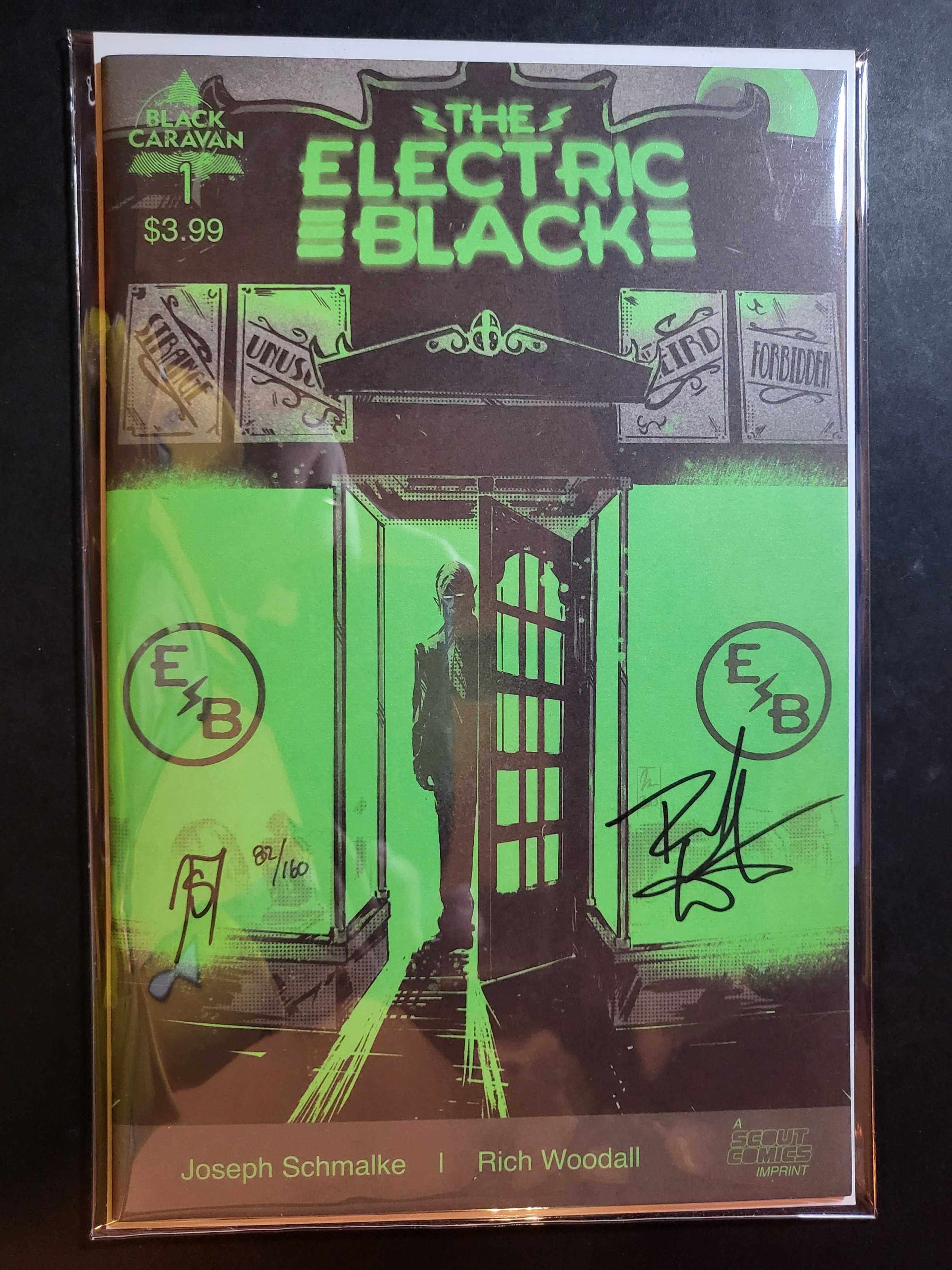 x2 sigs The Electric Black 1, 2nd print Ltd 160! Comic Books