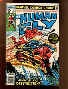 HUMAN FLY #2 -NEWSSTAND  - GHOST RIDER APPEARANCE (4.5) 1977