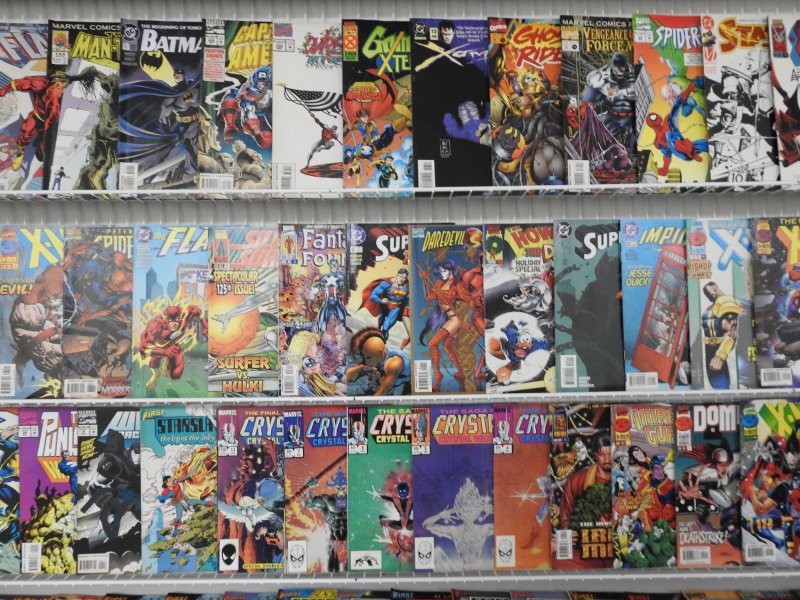 Huge Lot 190+ Comics W/ Venom, Ghost Rider, Spider-Man, Flash+ Avg Fine Cond!!