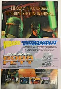 STAR WARS BOBA FETT WIZARD#1/2 VF/NM 1997 DARK HORSE COMICS WITH COA  