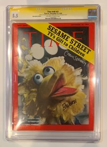 (1970) TIME MAGAZINE #21 CGC SS CAROLL SPINNEY (BIG BIRD) 5.5! SESAME STREET!