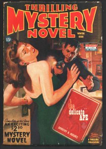 Thrilling Mystery Novel-Winter 1945violent Rudolph Belarski pulp cover-The D...