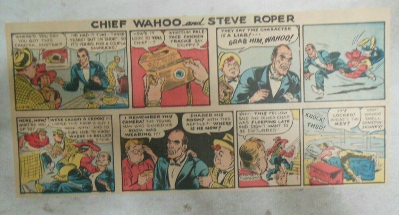 Big Chief Wahoo & Steve Roper by Saunders from 12/2/1945 Size: 7.5 x 15 inches