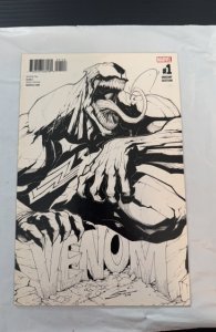 Venom #1 Black and White Cover (2017) New series new host