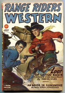 Range Riders Western Pulp July 1947- Loot of Latigo Basin