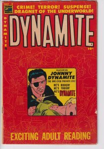 DYNAMITE #8 (Jul 1954) VG+ 4.5, off white to white pages, see description