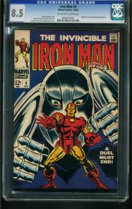 IRON MAN #8 1968-CGC GRADED 8.5 -GLADIATOR 0005947007